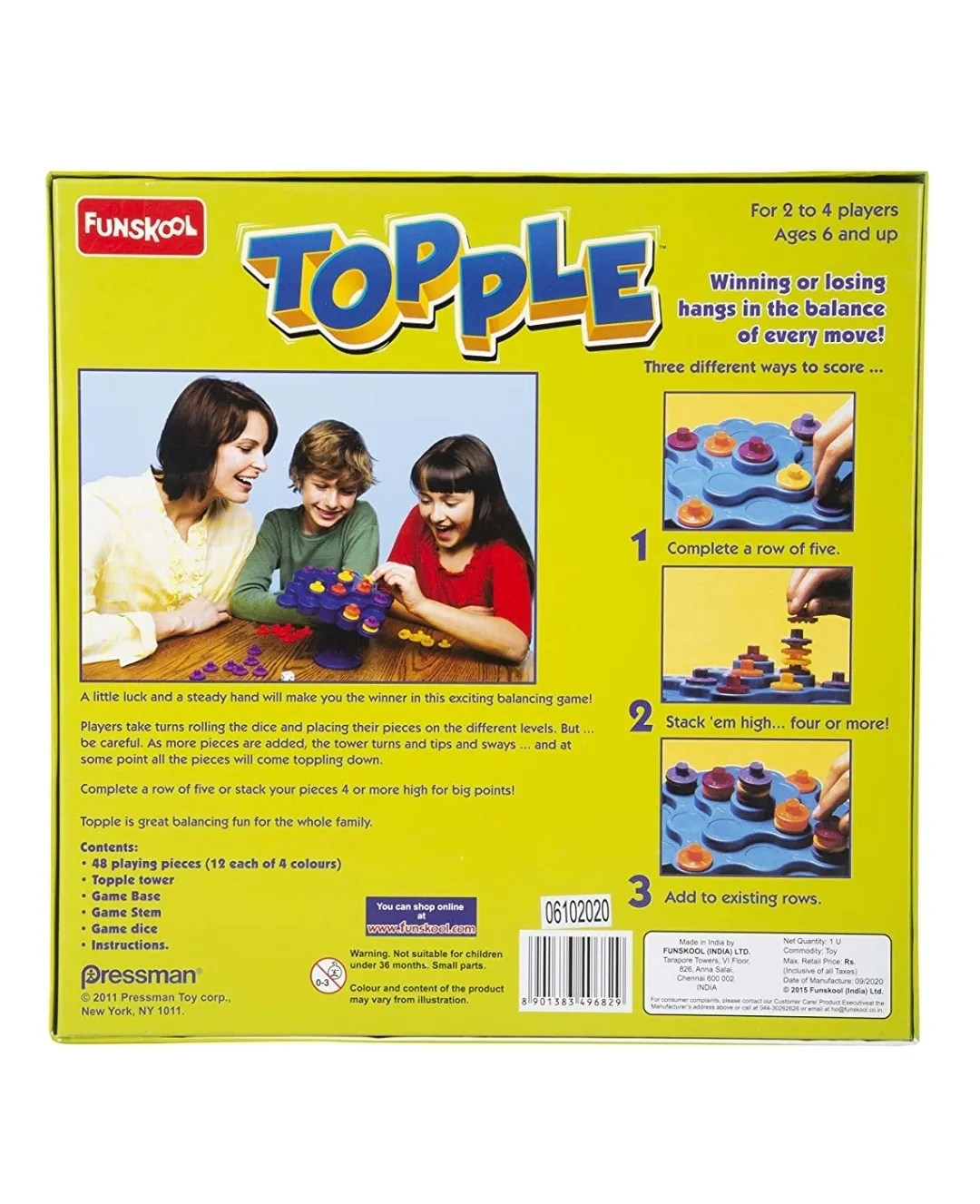 Funskool Topple Multi Colour