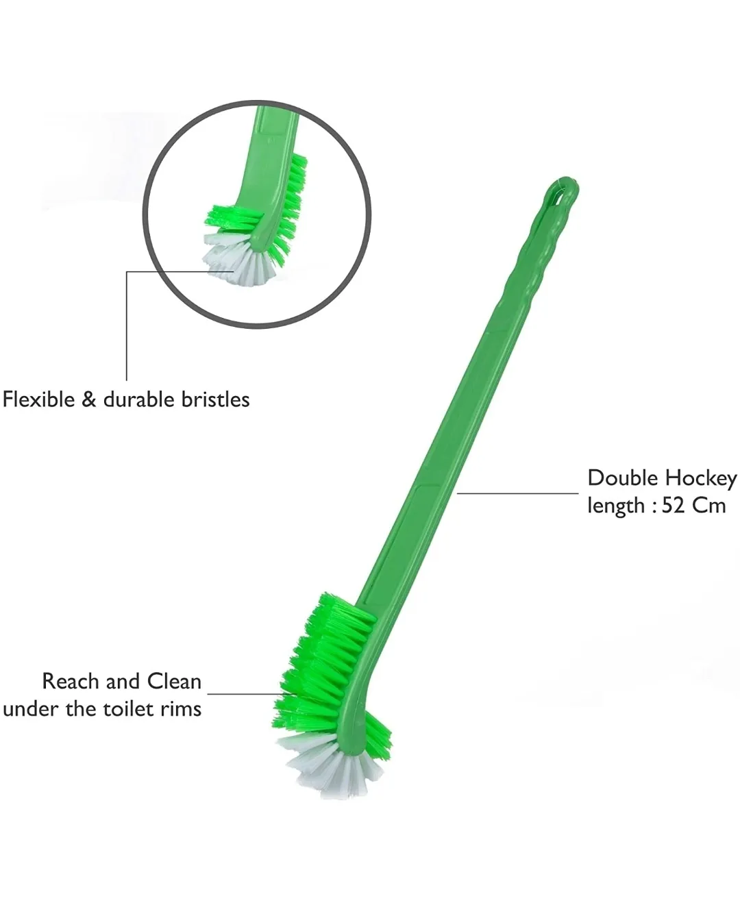 Gala Double Hockey Antibac Toilet Brush, Pack of 1
