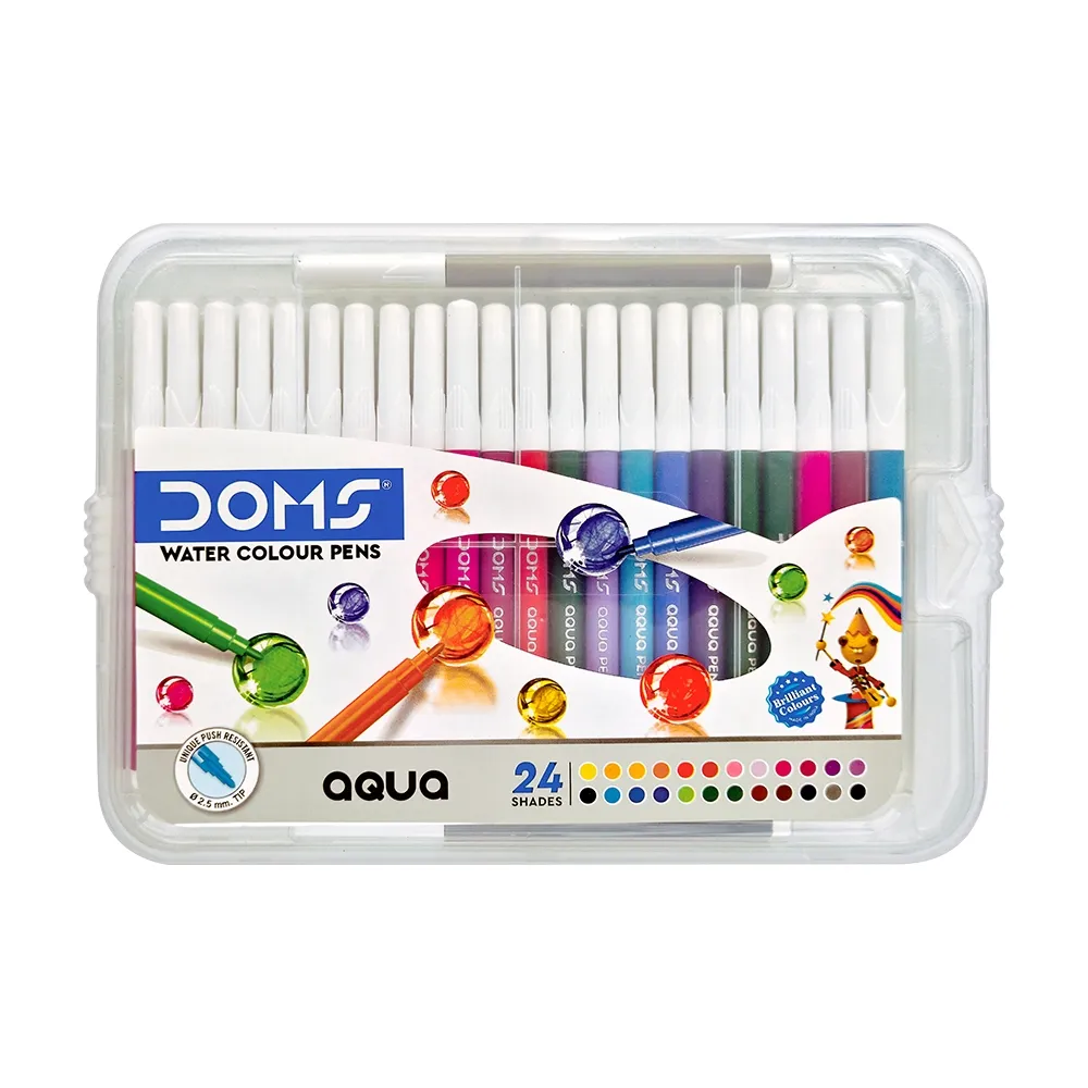 Doms Water Colour Aqua Sketch Pen Pack of 24 Shades