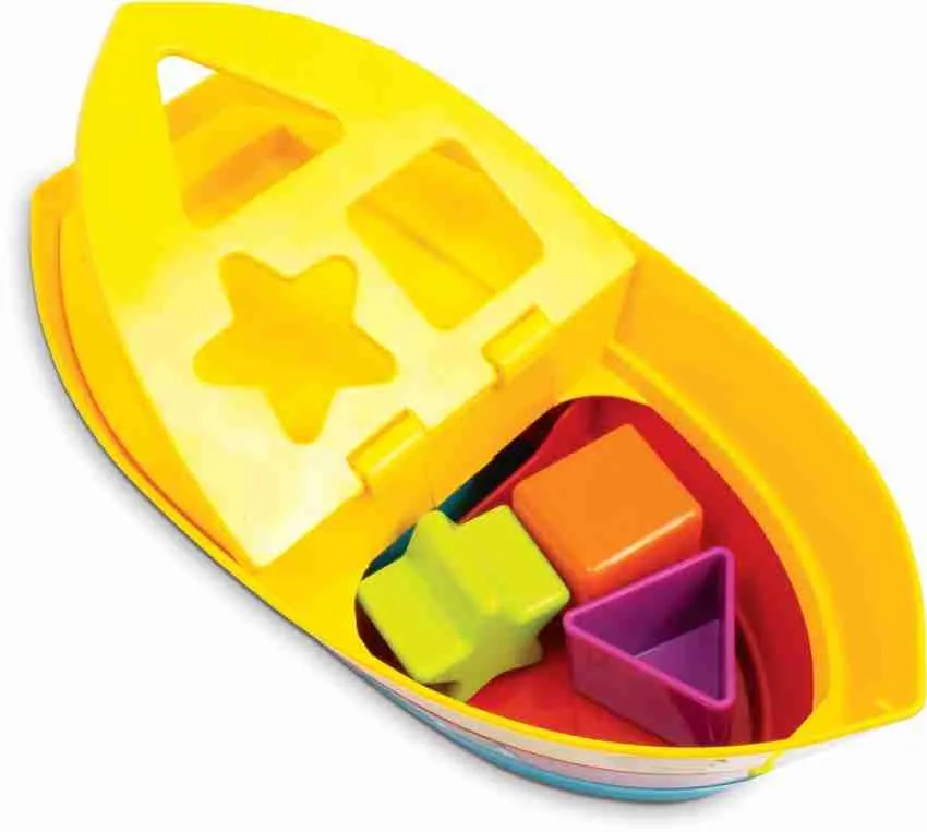 Funskool Giggles Stack A Boat Multi Colour 4 in 1 Fun Stack Sort Push Pull Boat