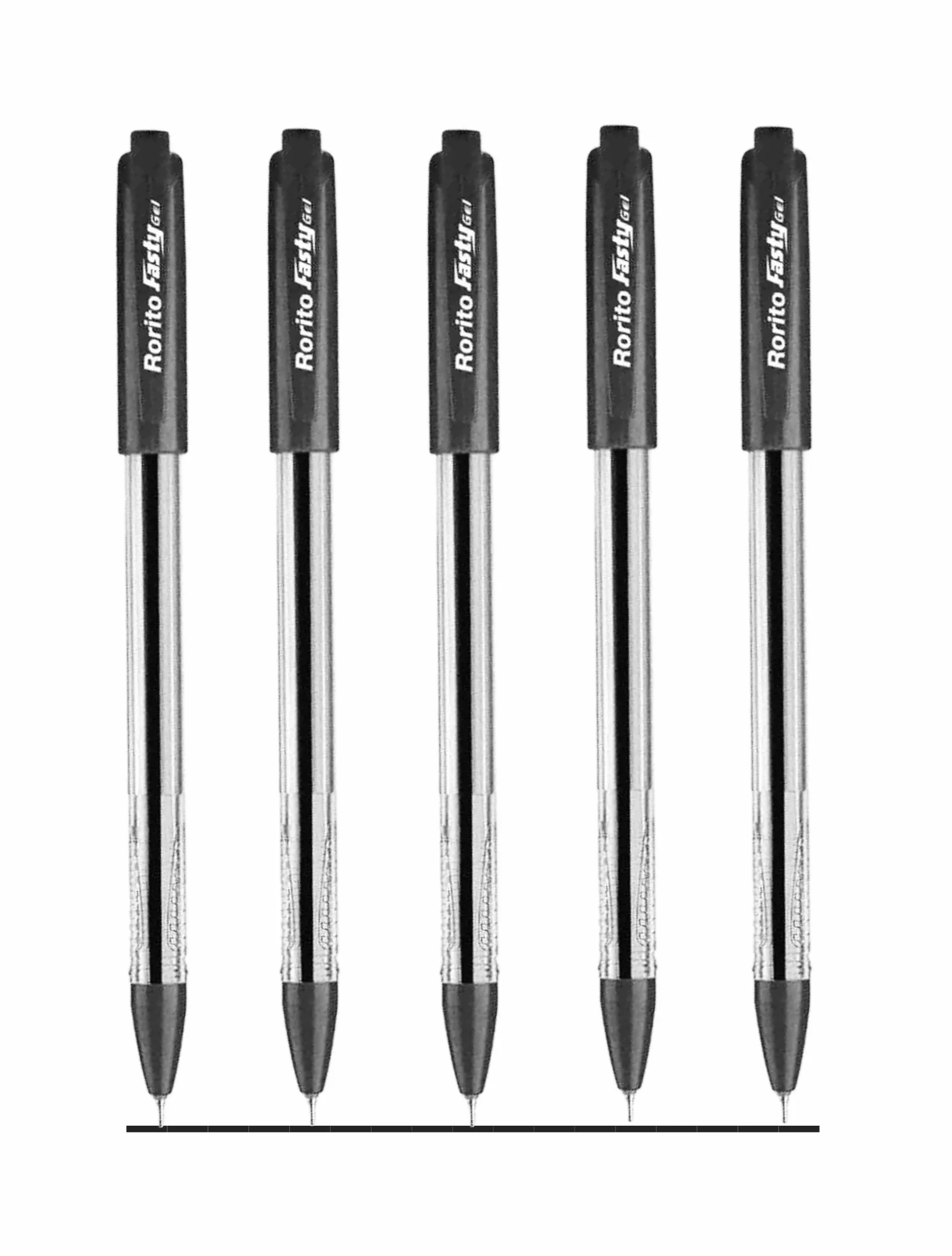 RORITO FASTY GEL PEN | SET OF 5 (BLACK)