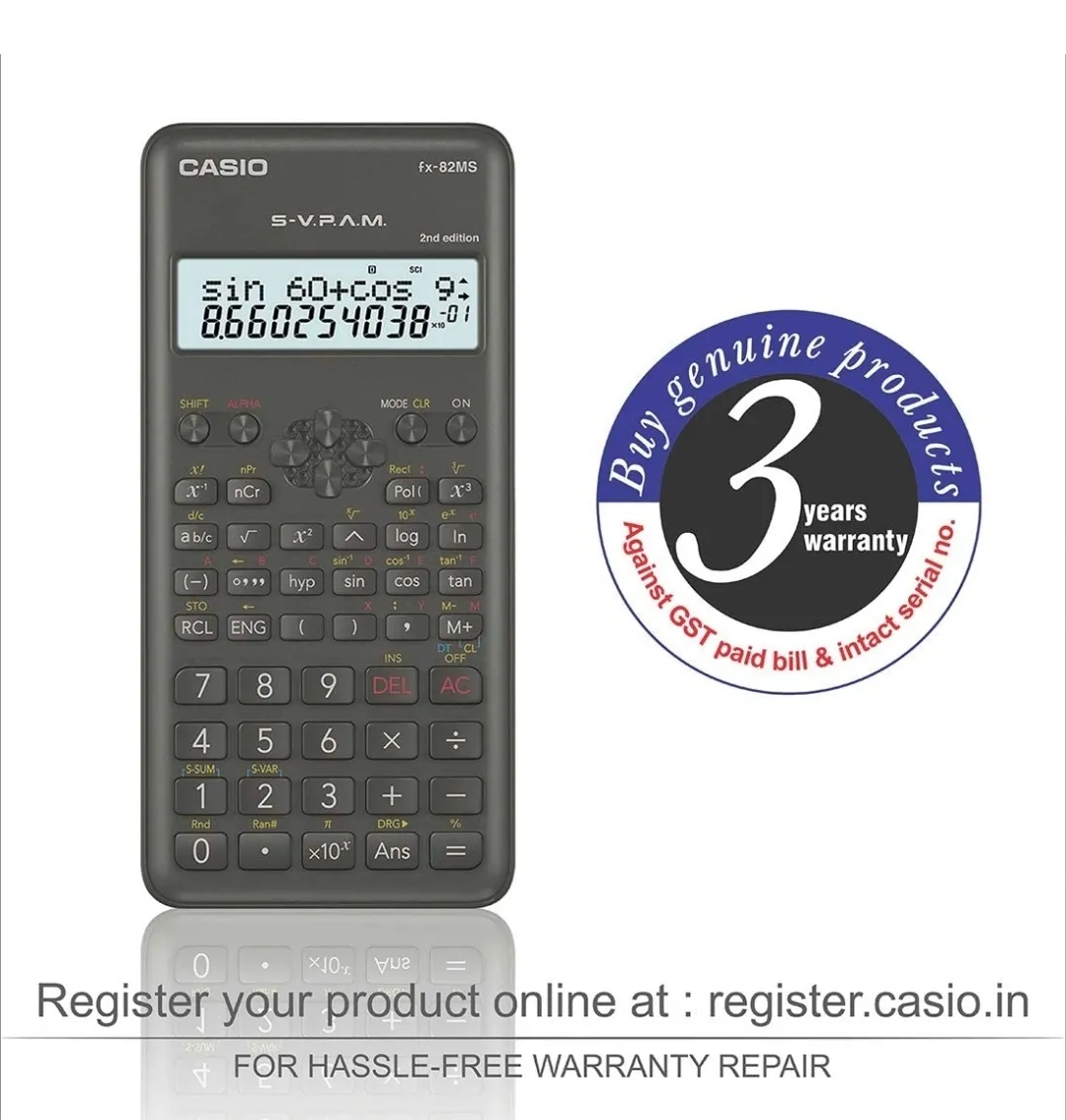 Casio FX-82MS 2nd Edition Non Programmable Scientific Calculator