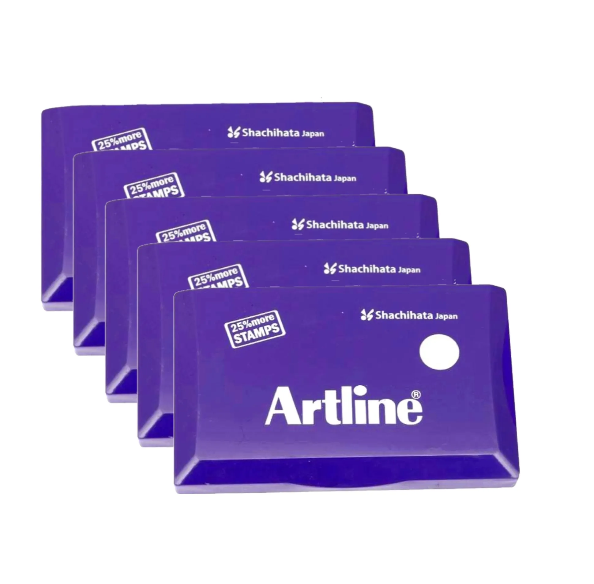 Artline Stamp Pad Medium Size 126X77 MM Violet Ink  Pack of 5 Stamp Pad