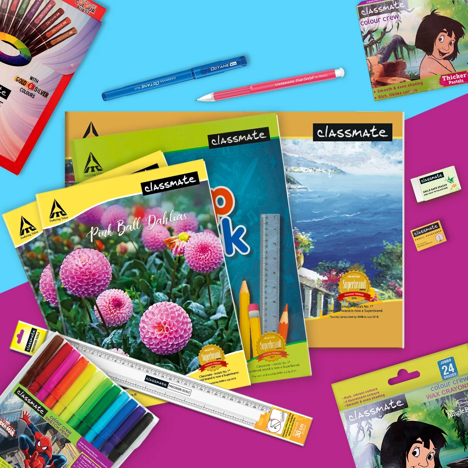 Classmate Stationery Bag Kit, 16 Item Pack