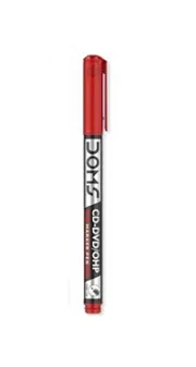 Doms CD- DVD/OHP Marker Pen, Red Color, Pack of 1