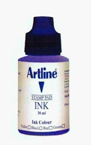 Artline Stamp Pad Ink Violet Ink 30 ML Pack of 1 Ink