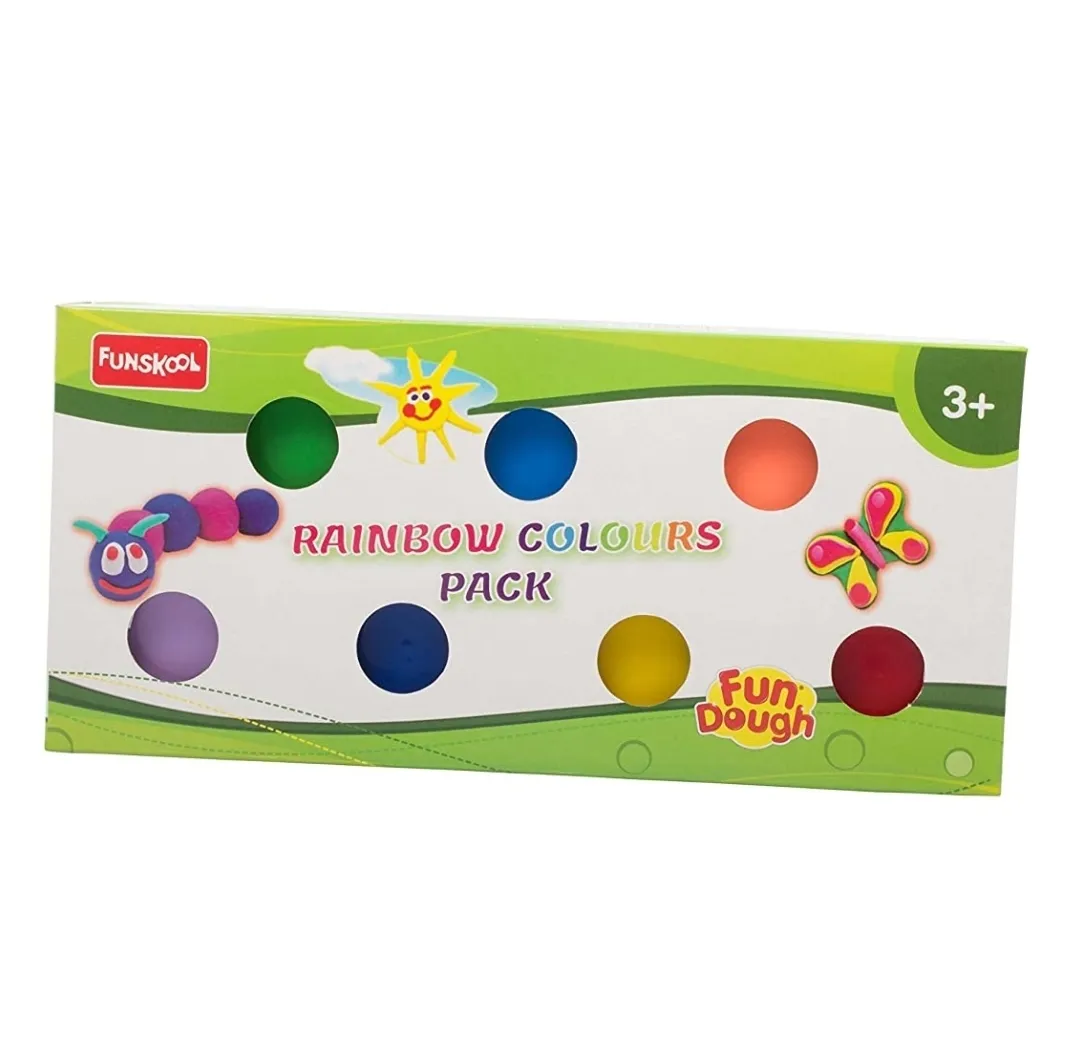 Funskool Fundough Rainbow Colours Multi Colour 7 Colours of Fun Dough