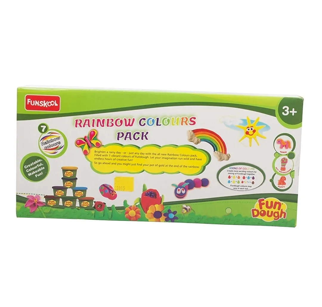 Funskool Fundough Rainbow Colours Multi Colour 7 Colours of Fun Dough