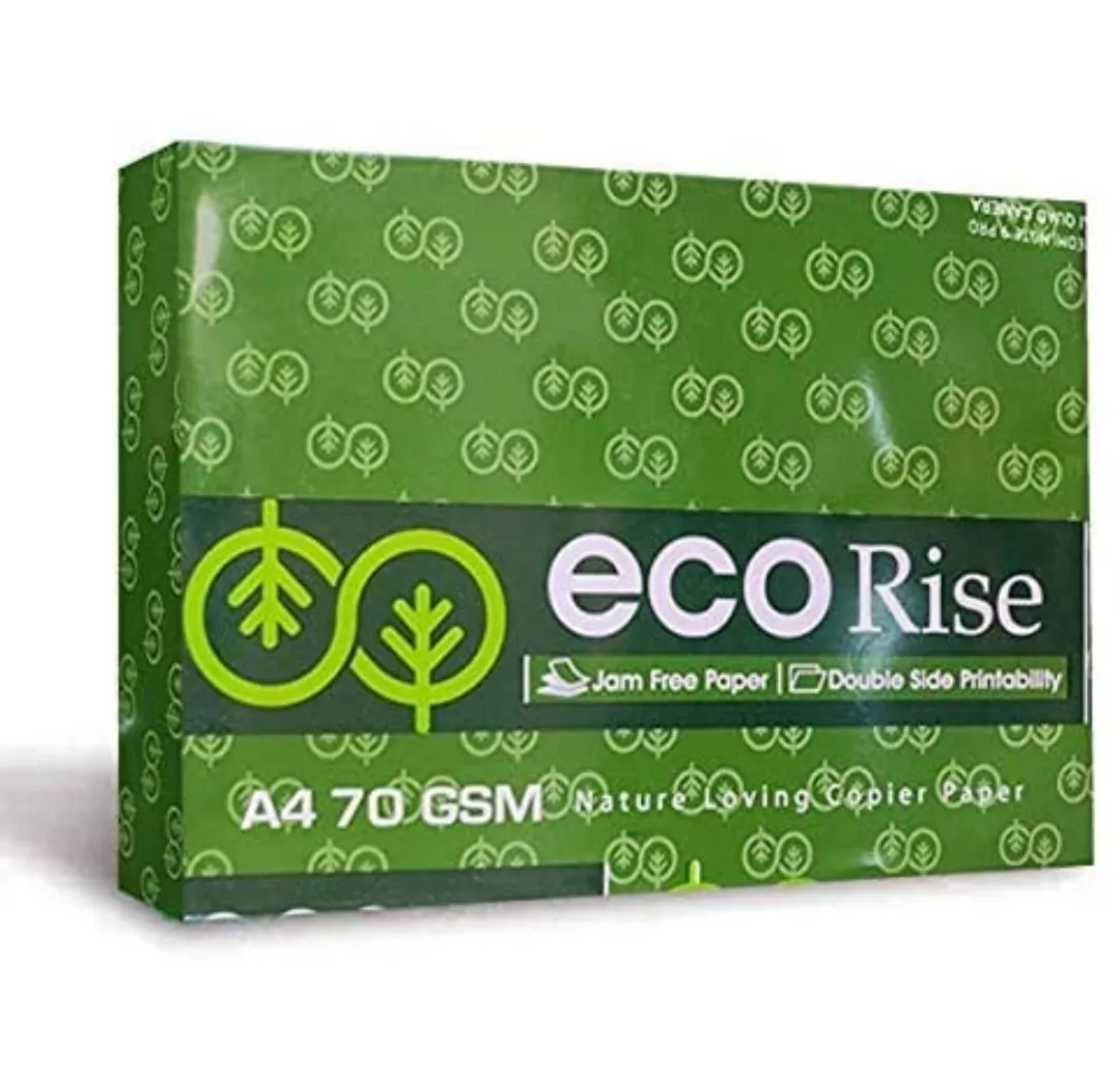 Eco Rise Printing Copy A4 Size JK Paper Eco Tree Friendly 70 GSM 500 Sheet Pack of 2