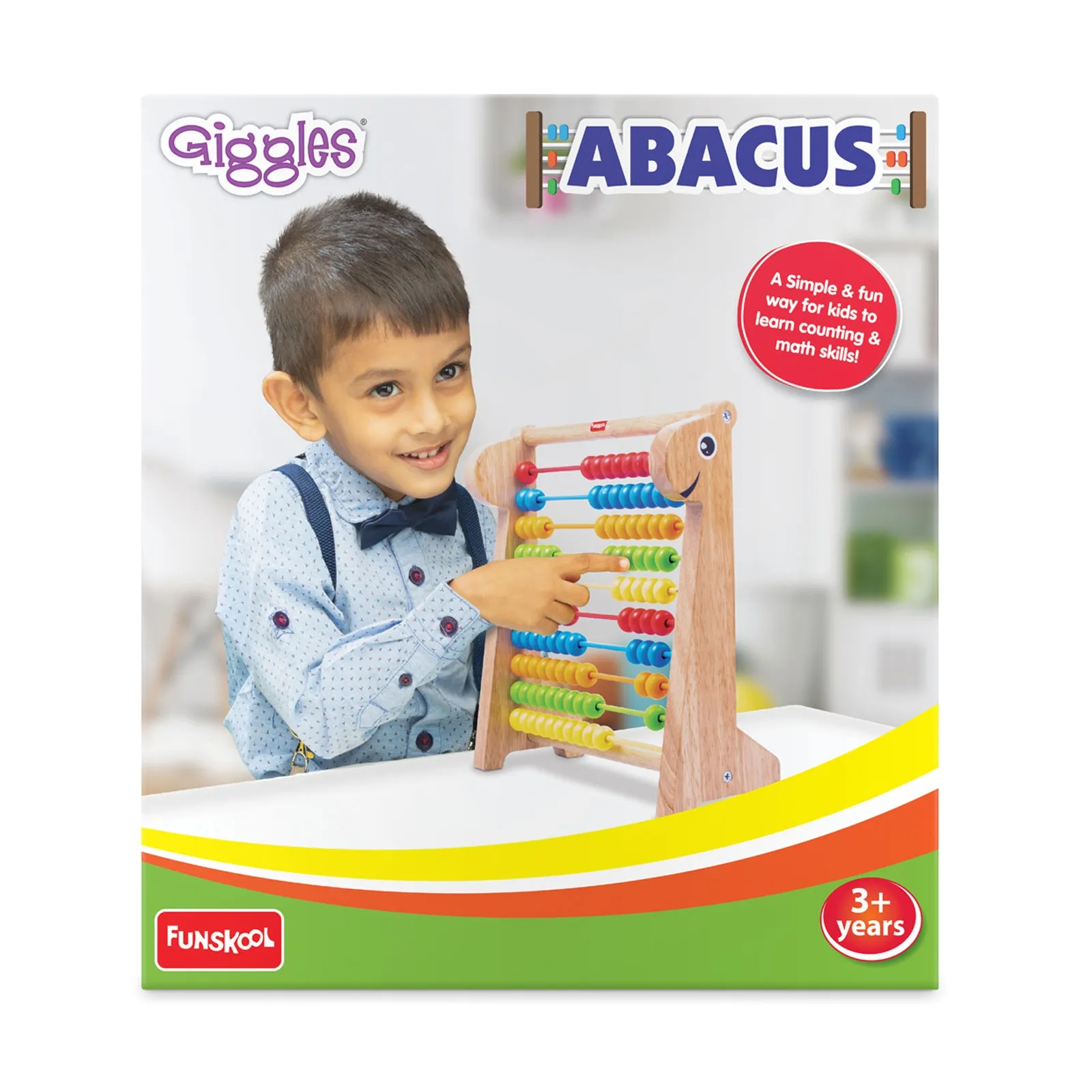 Funskool Giggles Wooden Abacus Educational Toy Multi Colour