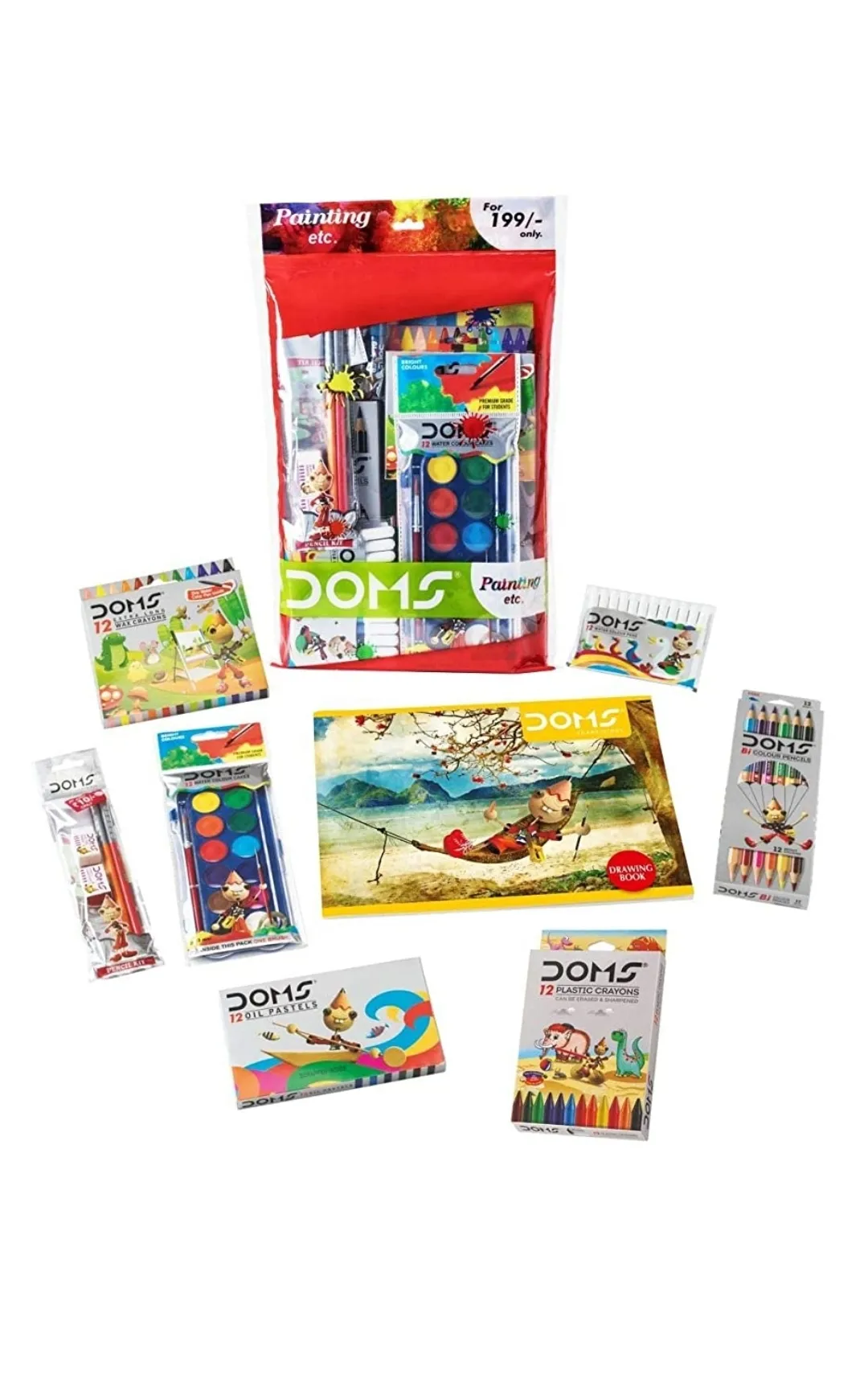 Doms Painting Art and Craft Kit Pack of 8