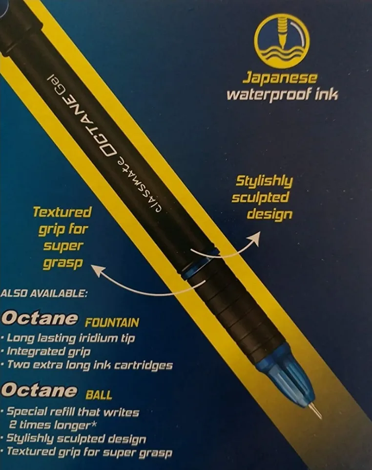 Classmate Octane Gel Pen- Blue Pack of 1 Monobox