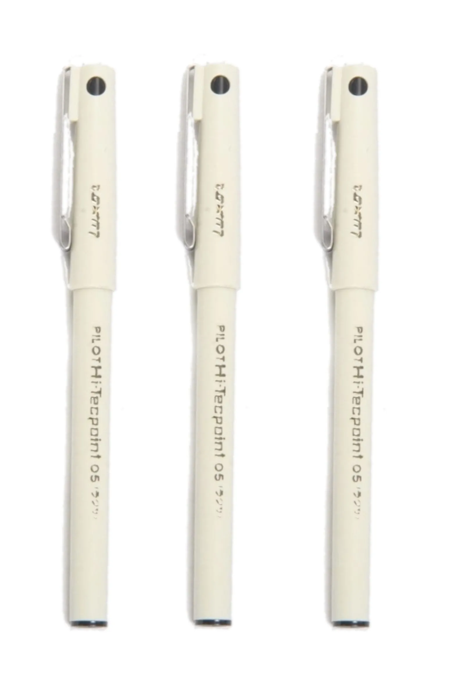 PILOT HI-TECHPOINT 05 SUPER VALUE BLACK PEN, 0.3 mm PACK OF 3