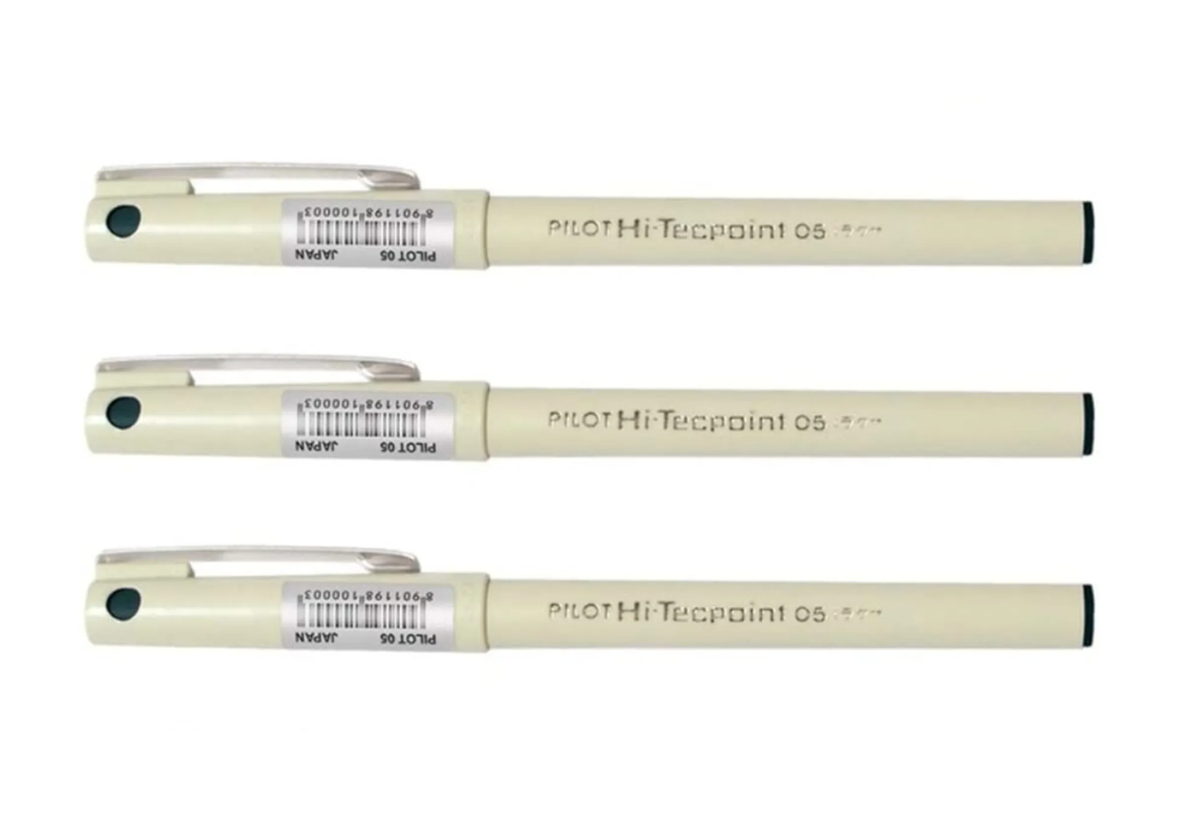 PILOT HI-TECHPOINT 05 SUPER VALUE BLACK PEN, 0.3 mm PACK OF 3