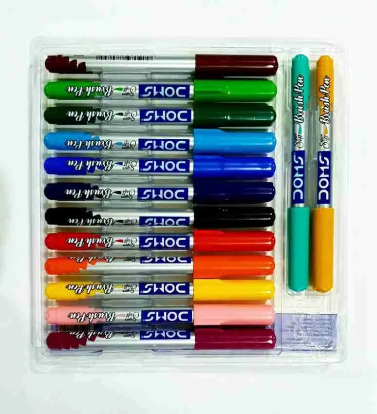 Doms Brush Pen 14 Shades Super Soft Tip