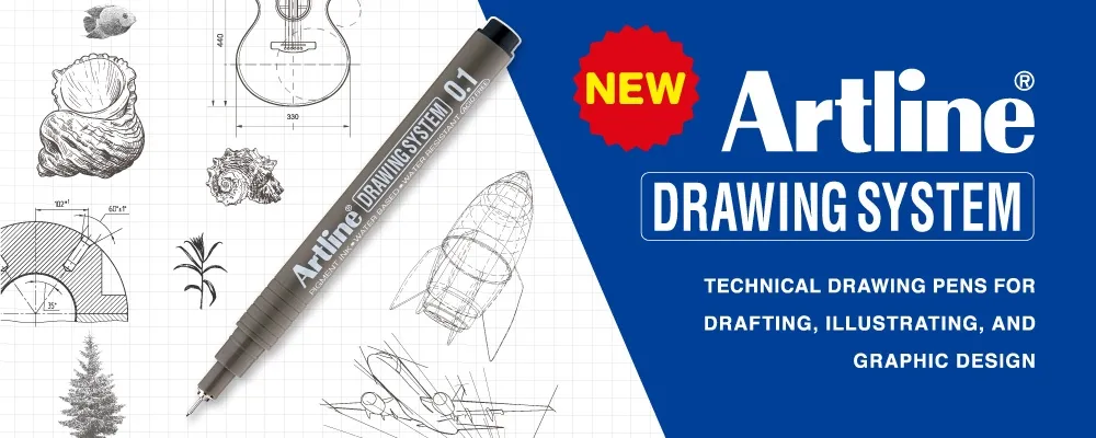 Artline Drawing System Artistic Technical Pen 0.4 mm Point Size Pack of 1