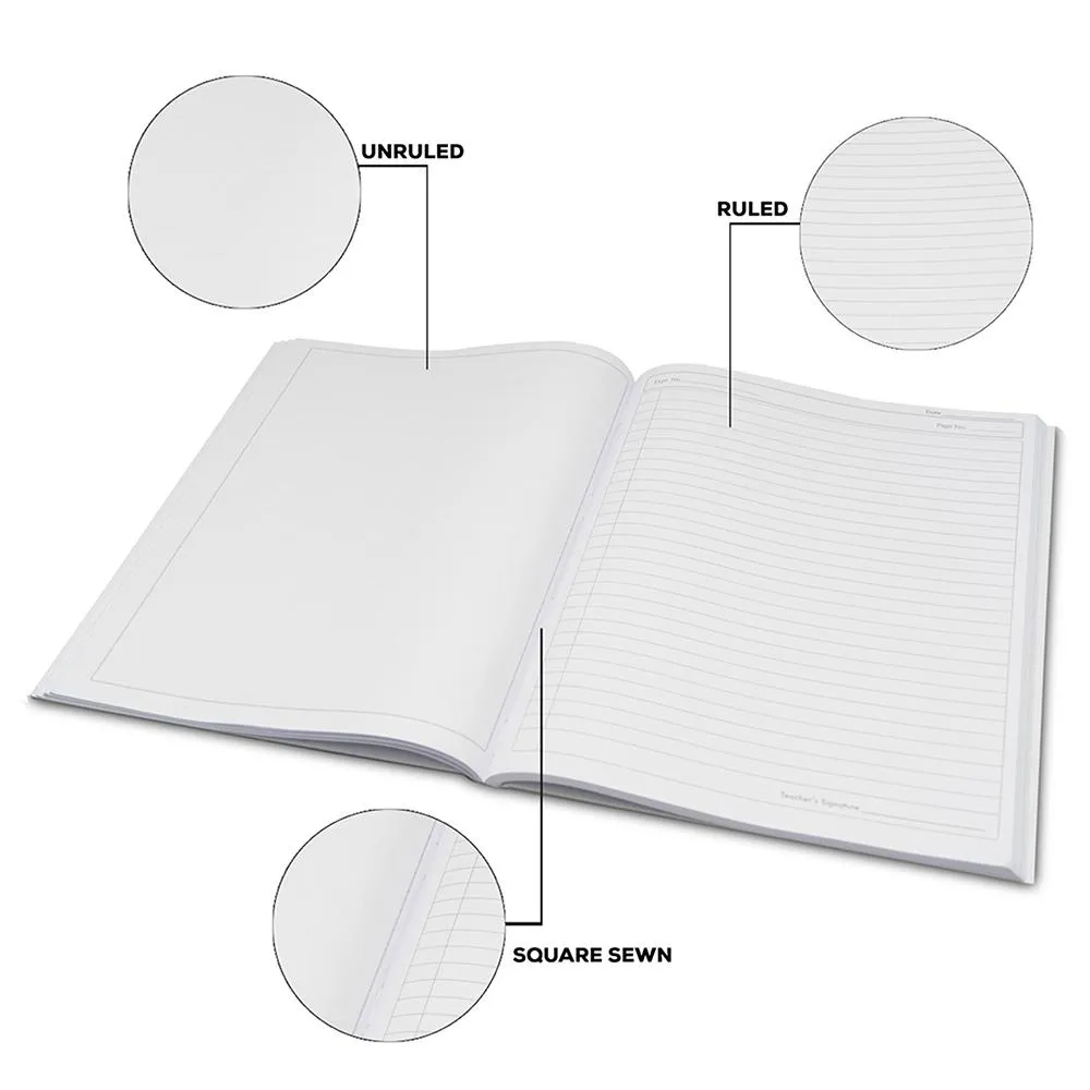 Classmate Physics Practical Notebook Single Line/Blank 108 Pages Hard Cover 26.5X21.5cm  Pack of 1