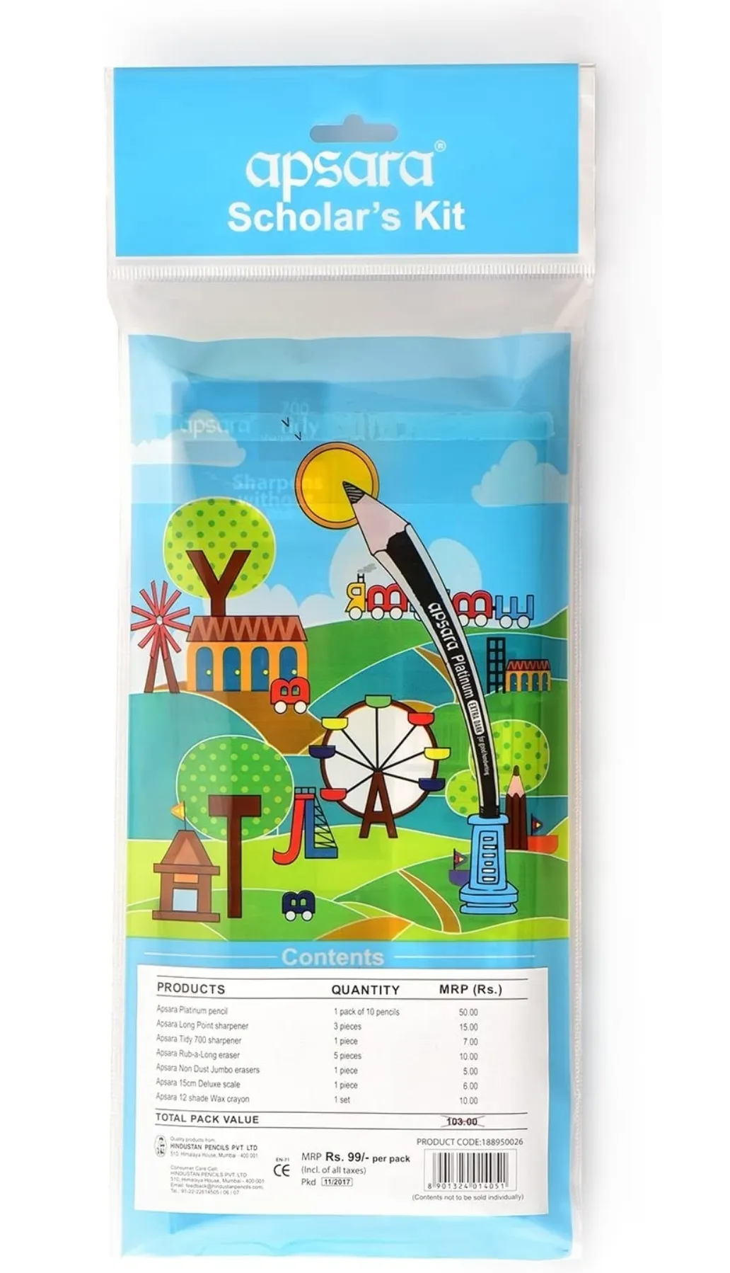 Apsara Scholars Kit  With 7 Items Inside