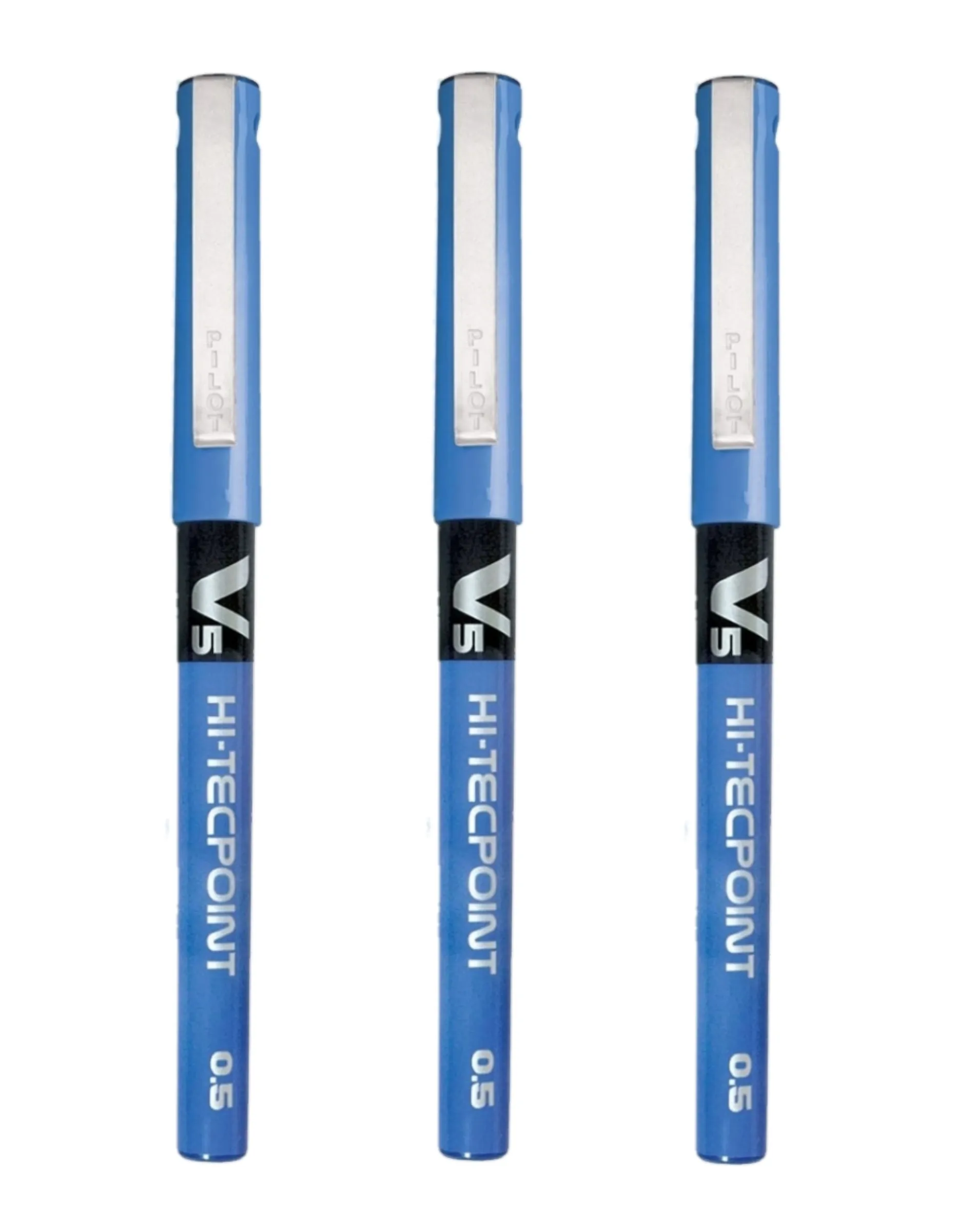 PILOT HI-TECPOINT V5 PEN, BLUE ,PACK OF 3