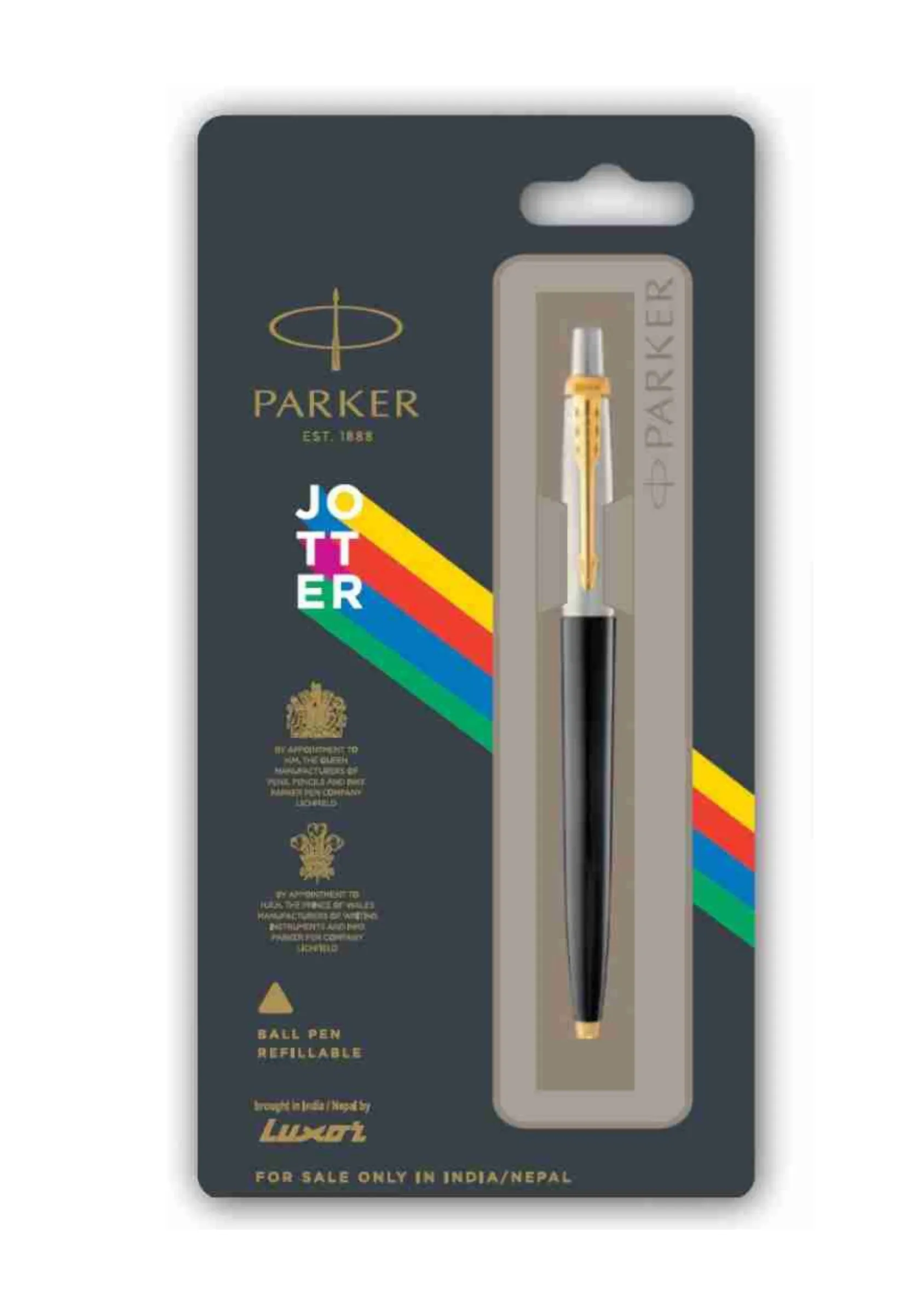 Parker New Jotter Standard Gold Trim Ball Pen  Pack of 1