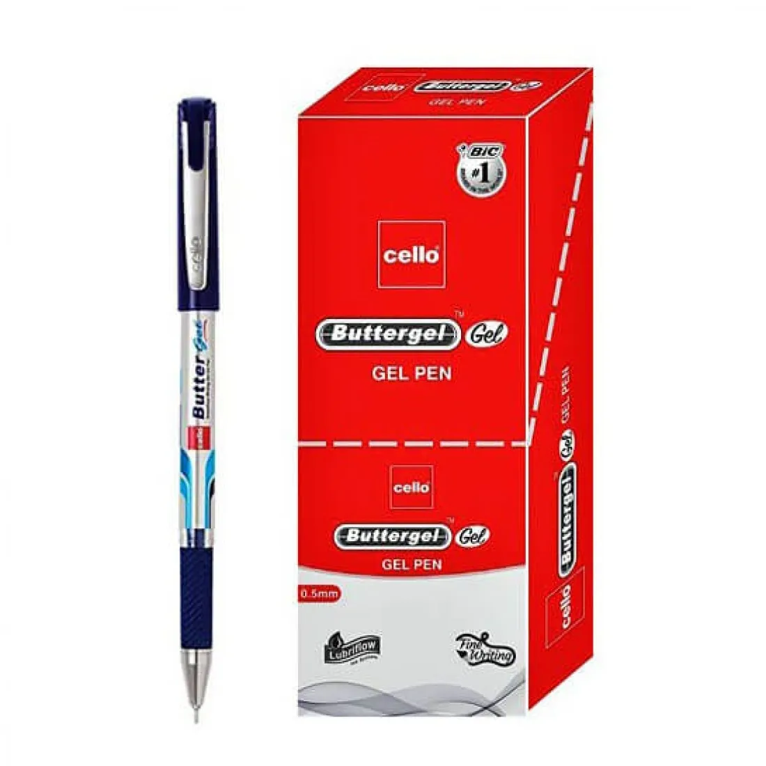 Cello ButterGel Gel Pen 0.5 mm Blue Pen 5 Pack of 1 Pen