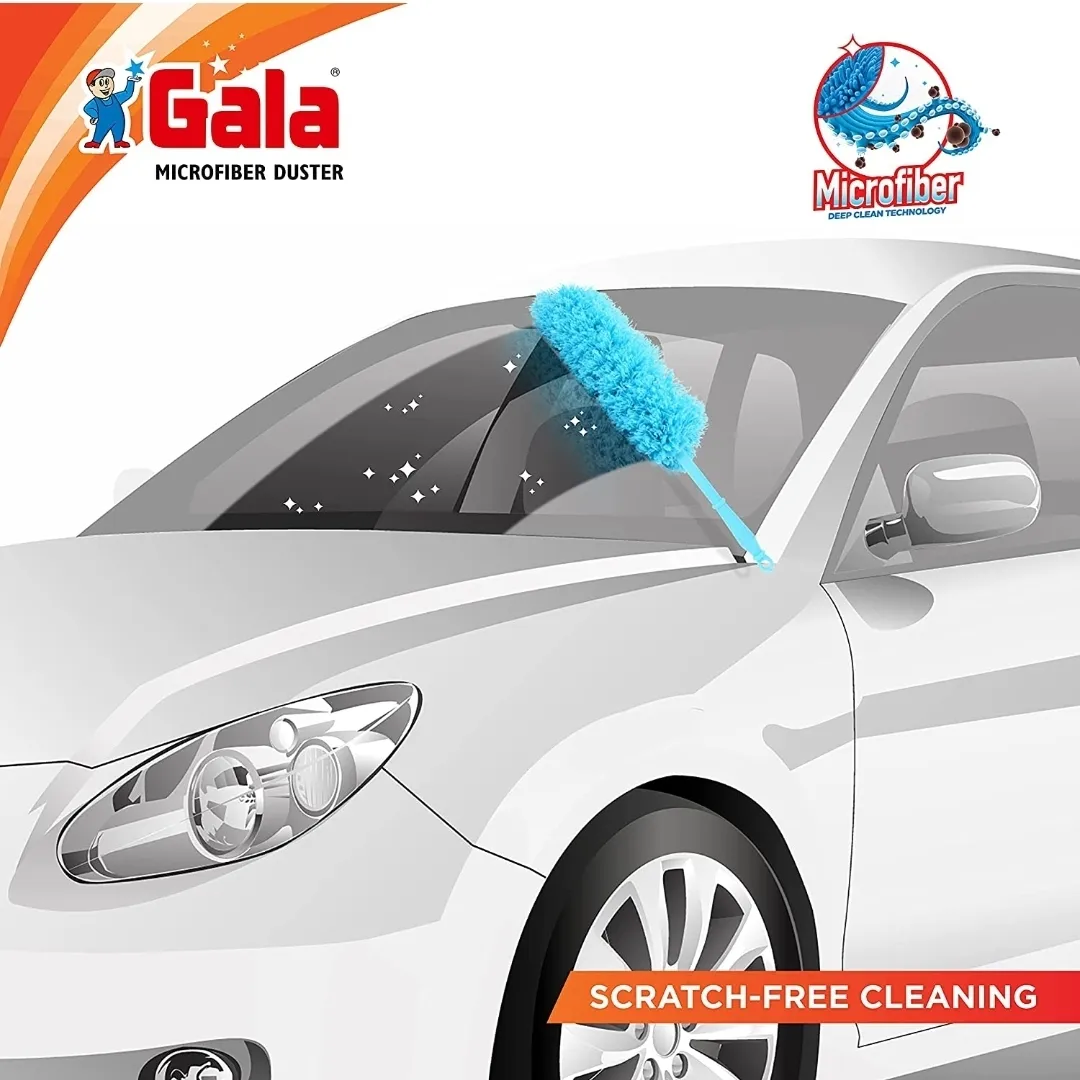 Gala Multipurpose Microfiber Duster for Home and Car Use (Blue), Pack of 1