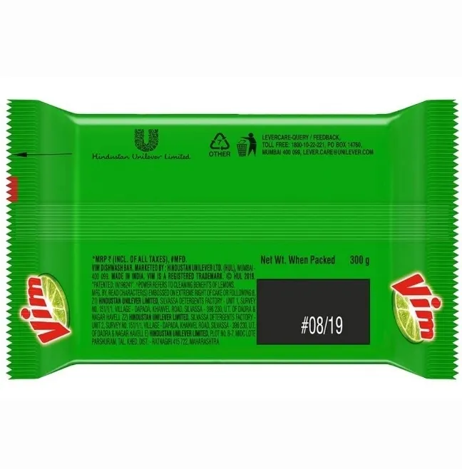 Vim Dishwash Bar Lemon, Removes Stain And Grease With Power Of Lemon, 300 g