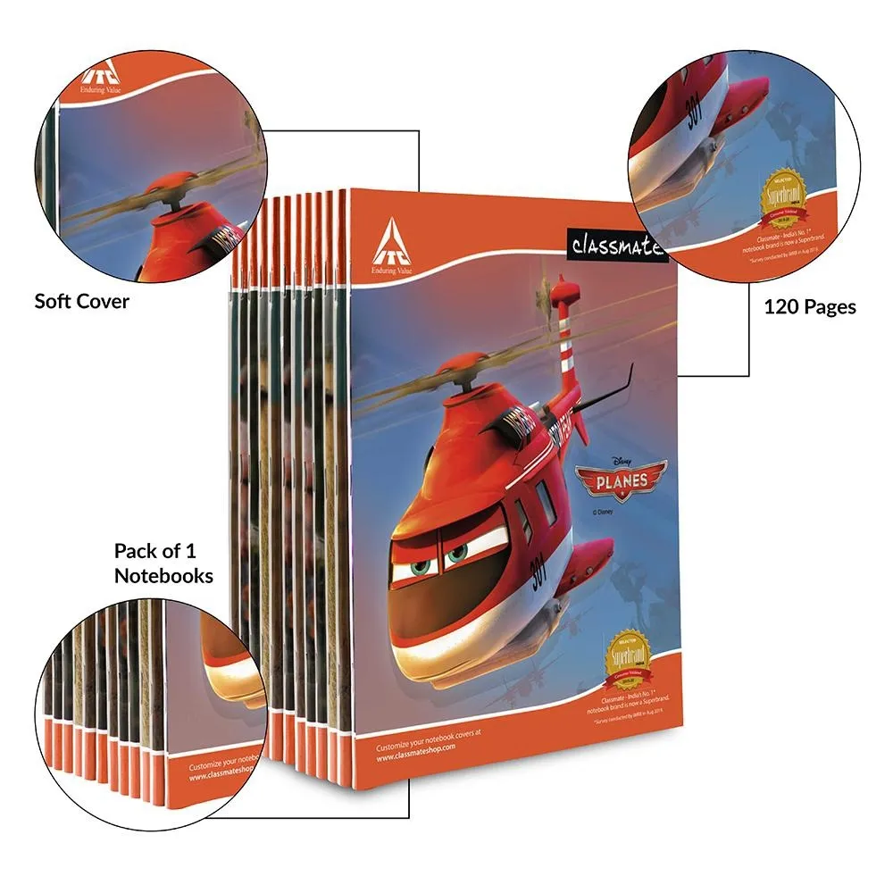 Classmate Soft Cover Four Lines with Gap Notebook 120 Pages 24X18cm Pack of 1