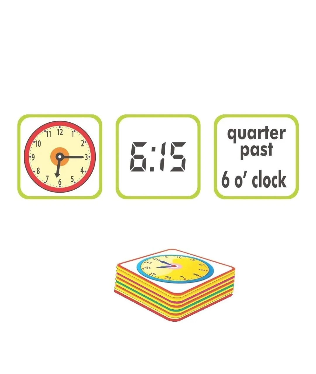 Creatives Time Match Card Game Multi Colour Puzzle Pre School