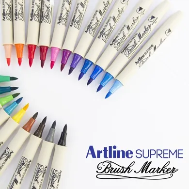 Artline Supreme Brush Marker Pen Turquoise Colour Marker Pack of 1