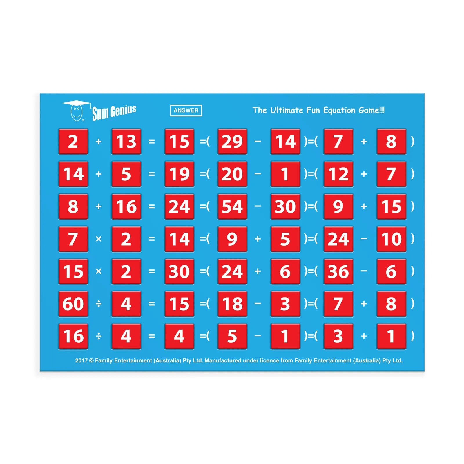 Funskool Sum Genius Ultimate Fun Equation Game