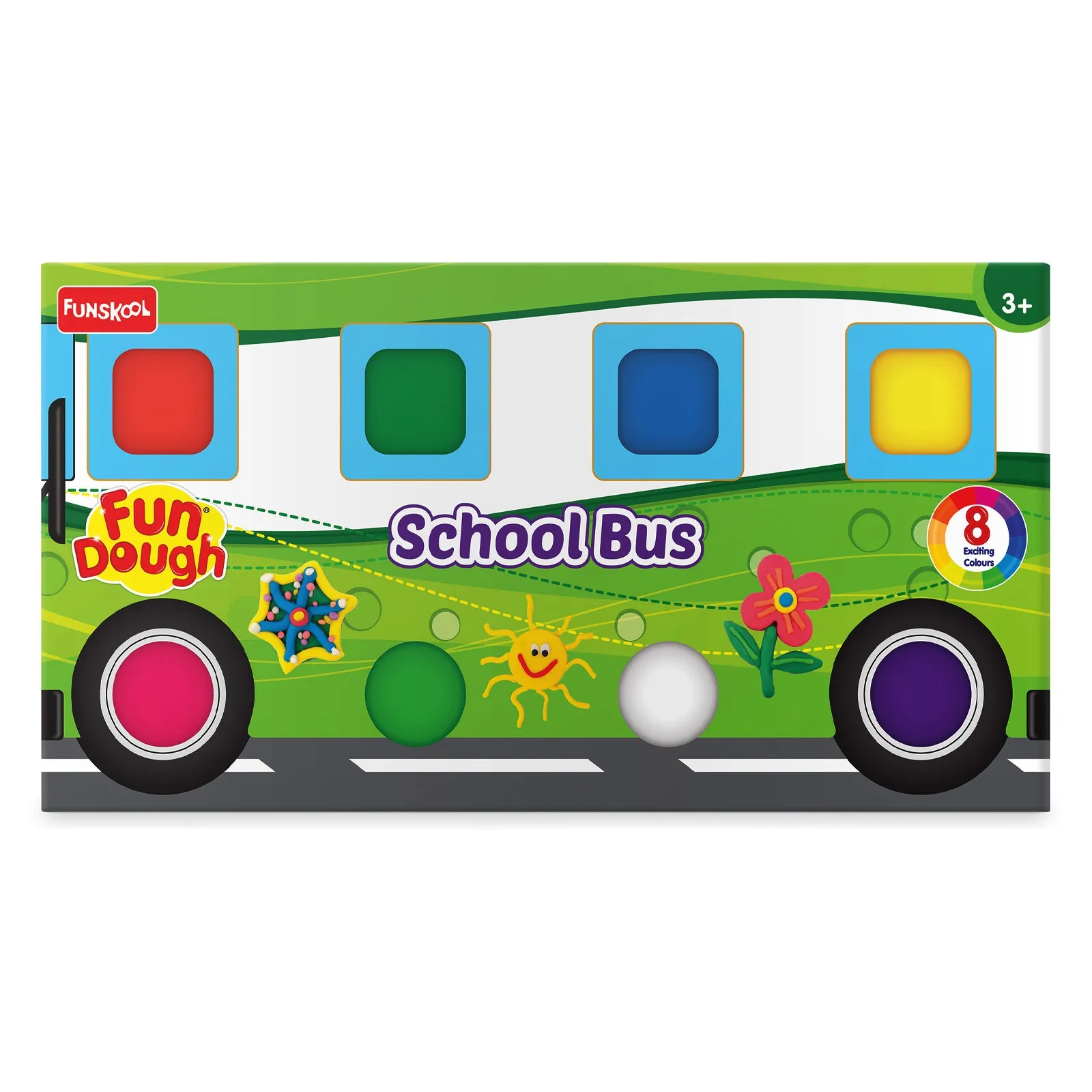 Funskool Fundough School Bus Multi Colour