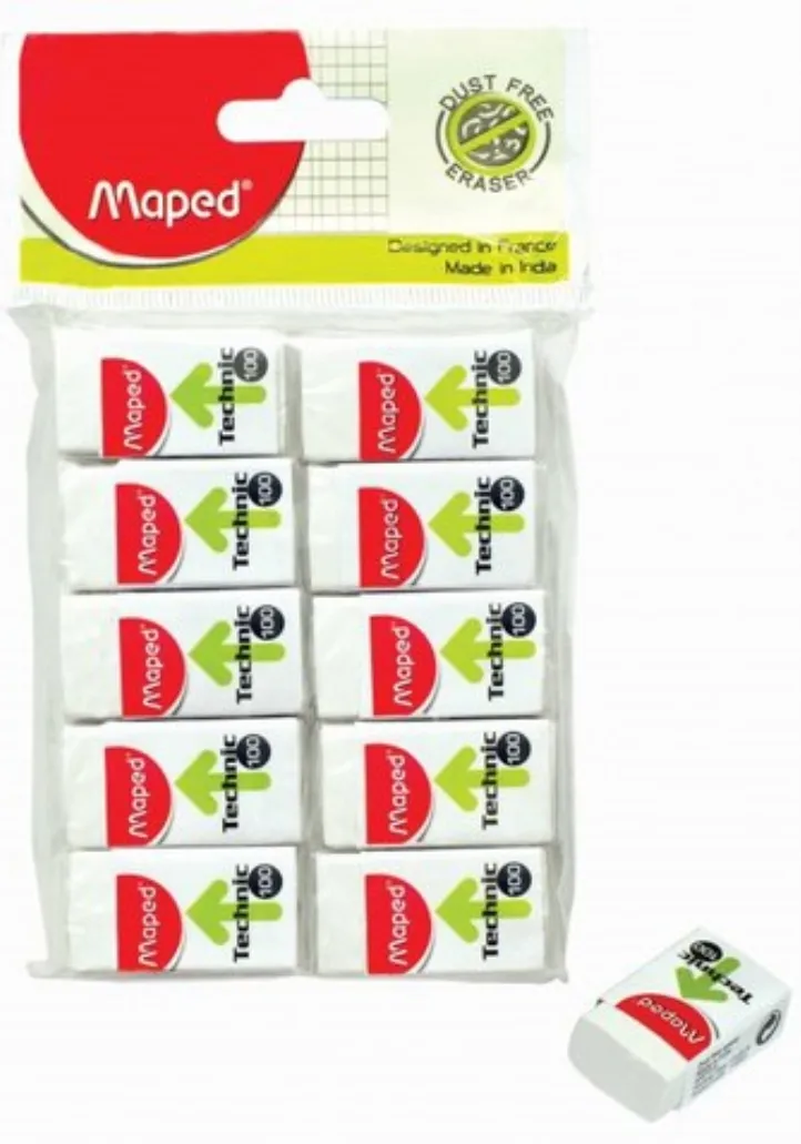 Maped Technic 100 Eraser (Pack Of 5)- 50 Eraser
