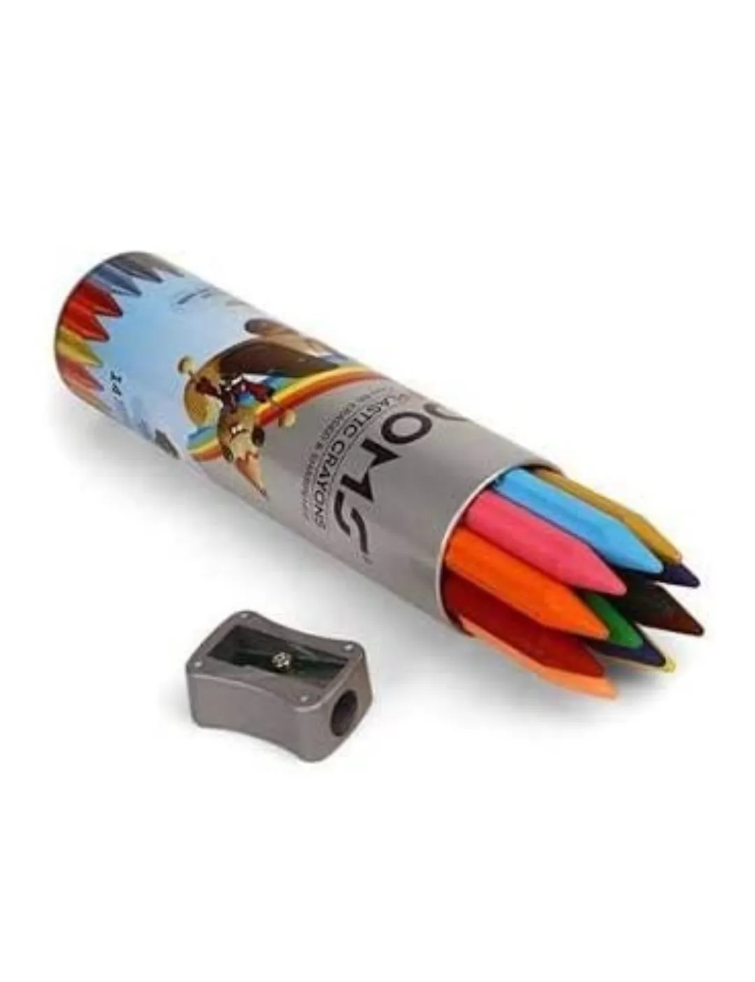 Doms Plastic Crayon 14 Shades Round Tin
