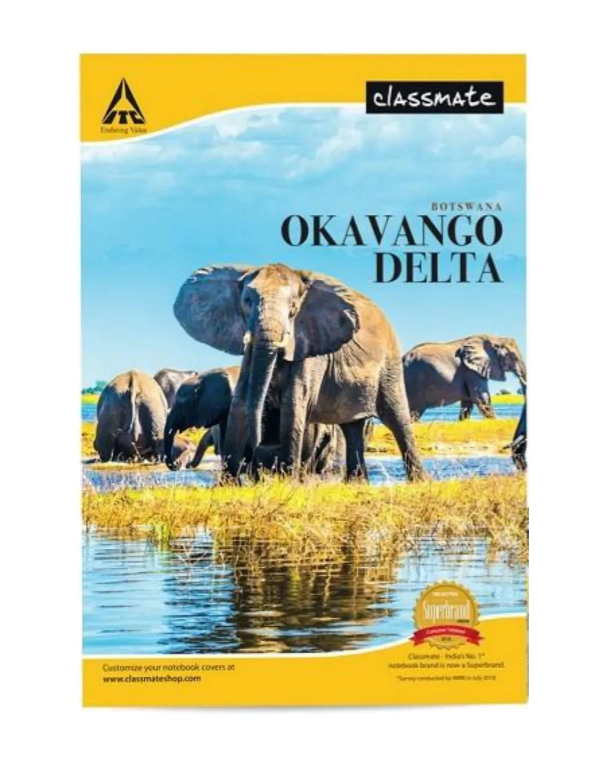 Classmate Unruled Notebook, 256 Pages, 27.2 X 16.7 cm, Pack of 1