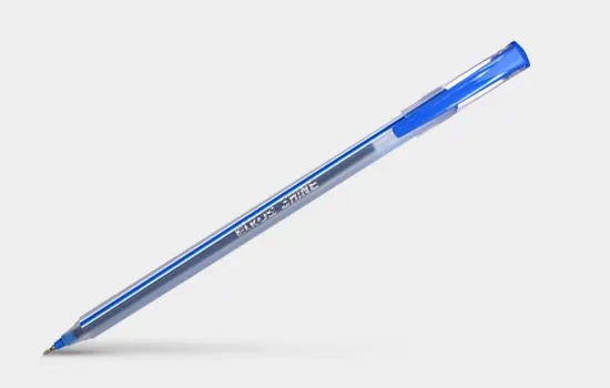 Elkos Shine Ball Point Pen, Blue Pen, Pack of 5