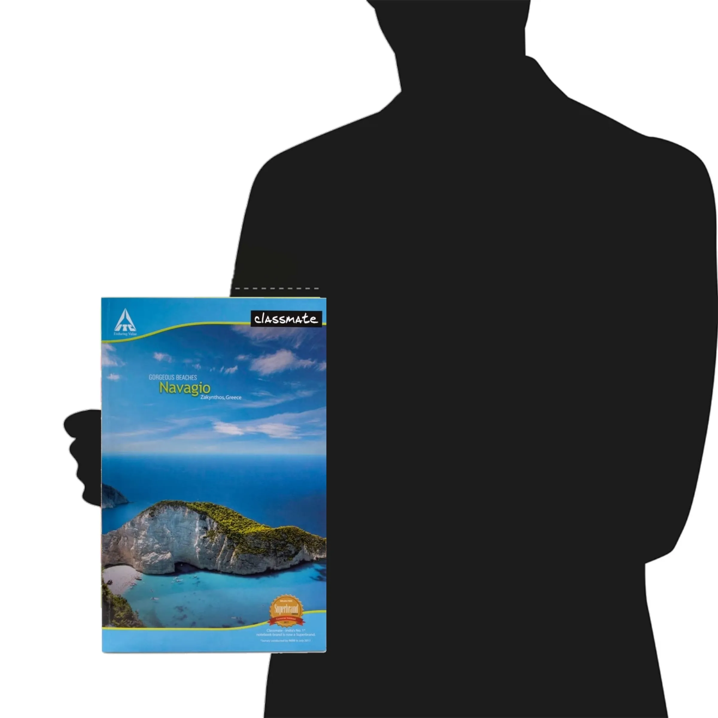 Classmate Long Notebook Single Line 160 Pages 27.2X16.7 cm Hard Cover Pack of 1