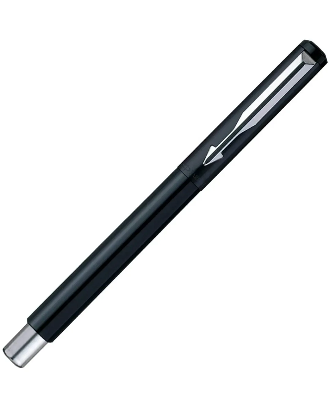 Parker Vector Standard Chrome Trim Roller Ball Pen (Pack of 1) Black Body