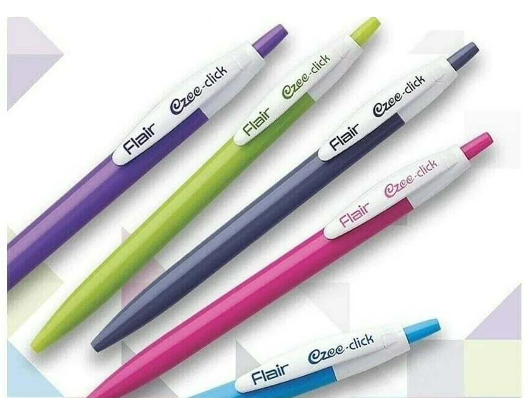 Flair Ezee Click Ball Point Pen Black Ink 1 Pack of 5 Pens