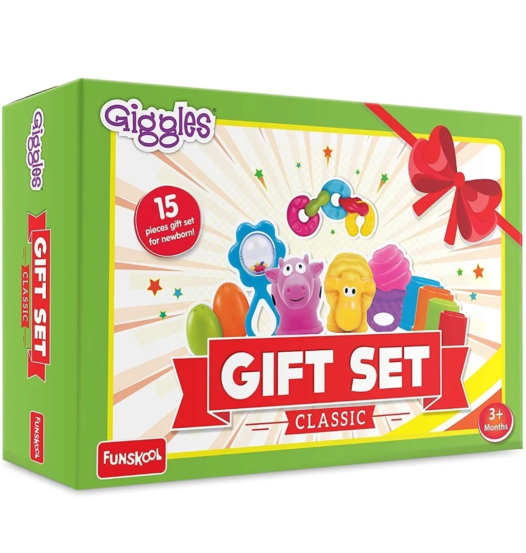Funskool Giggles Classic Gift Set Teether, Rattles and Much More Age 3 months and Above