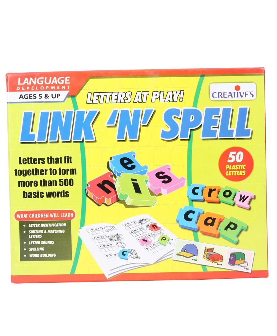 Creatives Link N Spell Puzzle Multi Colour 50 Plastic Letters