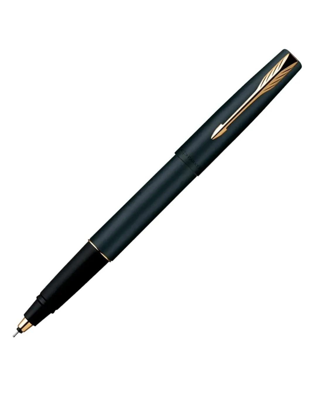Parker Frontier Matte Black Gold Trim Roller Ball Pen Pack of 1