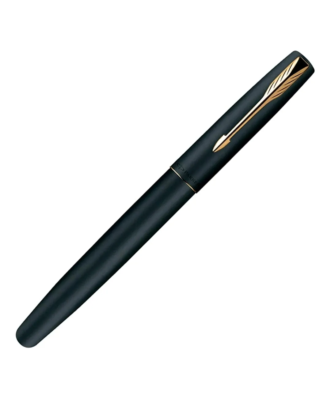 Parker Frontier Matte Black Gold Trim Roller Ball Pen Pack of 1