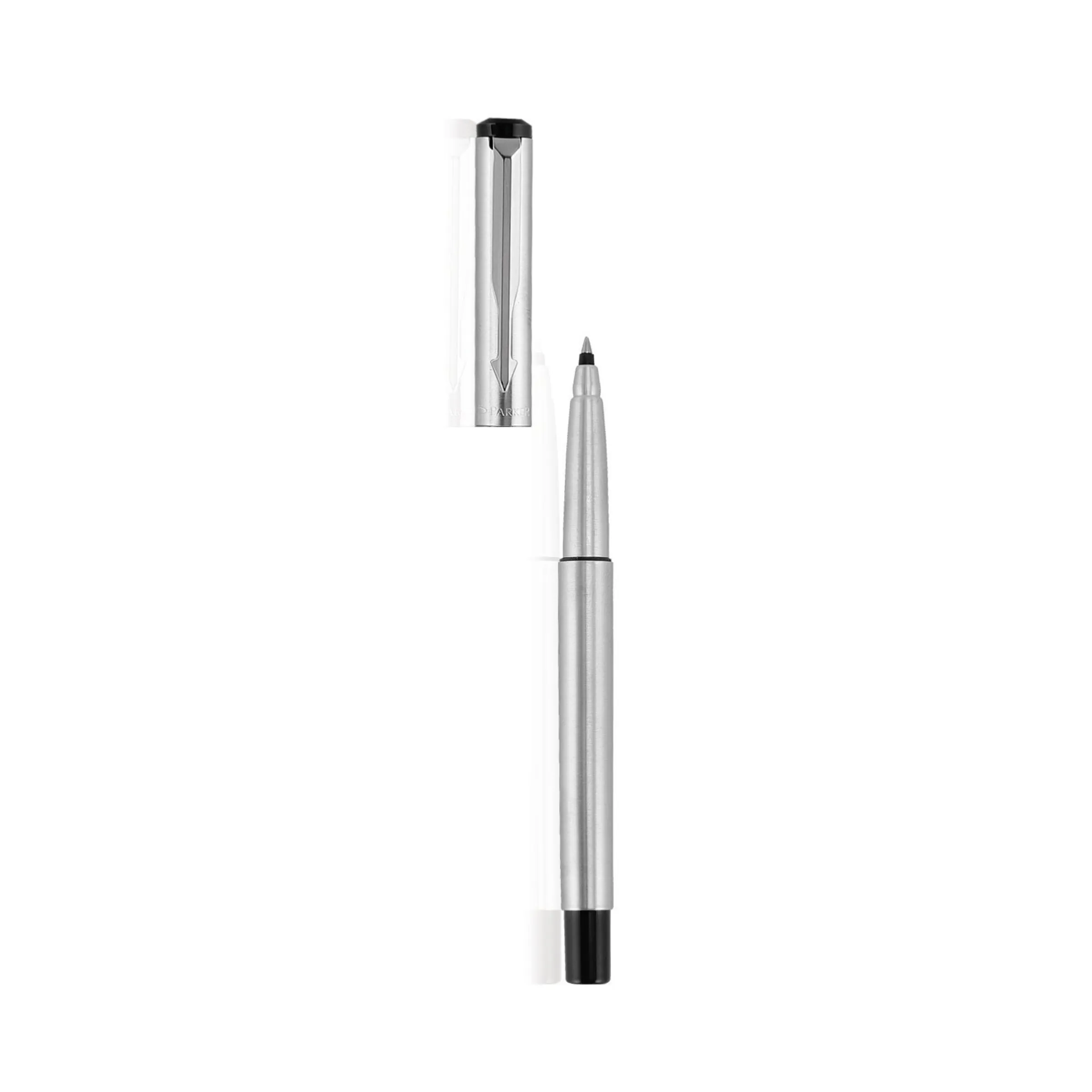 Parker Vector Stainless steel Chrome Trim Roller Ball Pen + Free Key Chain (Pack of 1)