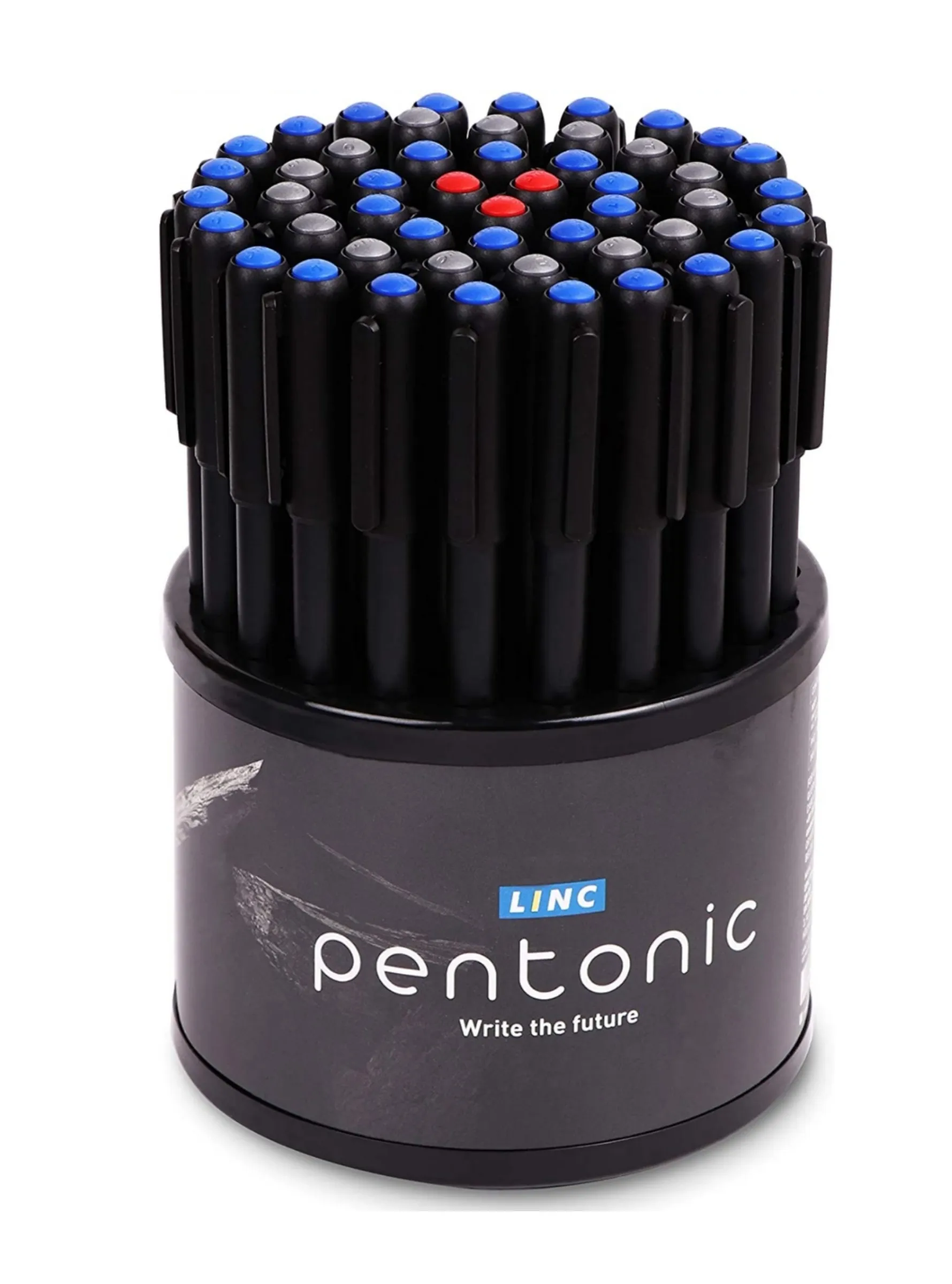 Linc Pentonic Multi Colour 0.7 mm Ball Point Pen Blue, Black and Red Colour Pen Jar of 50 Ball Point pen