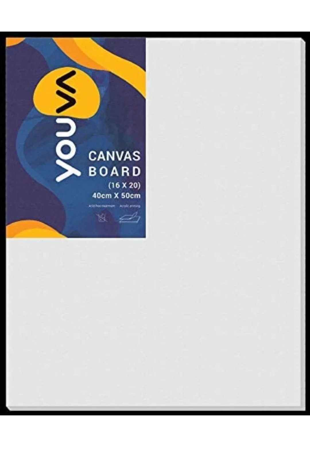 Navneet Youva Canvas Board 16X20 Inch Cotton Medium Grain Canvas Board Set of 1