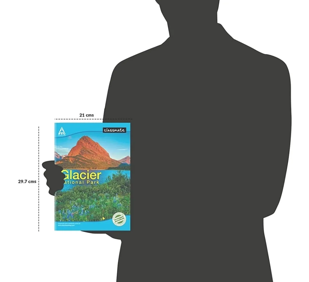 Classmate Long Notebook  A4 Size Soft Cover 140 Pages 29.7X21 CM Single Line Pack of 1