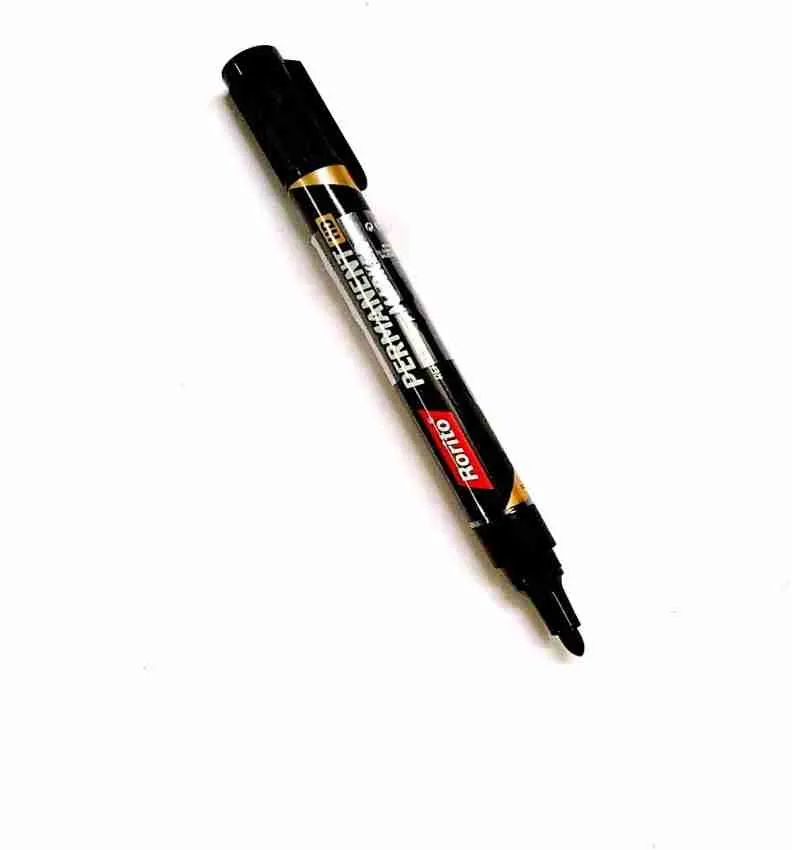 Rorito Permanent Marker HD Refillable - Black -  (Set of 10, Black)