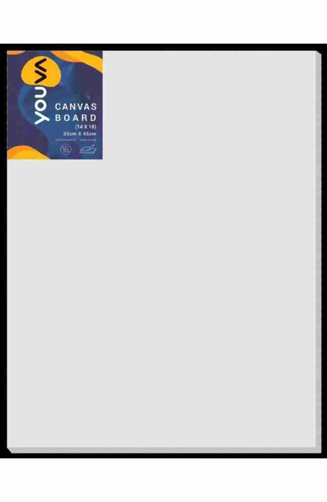 Navneet Youva Canvas Board 14X18 Inch Cotton Medium Grain Canvas Board Set of 1