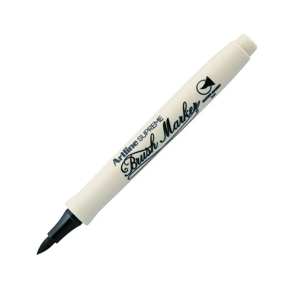 Artline Supreme Brush Marker Pen Black Colour Marker Pack of 1